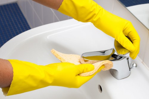 Inspection of carpet cleaning results after a service issue